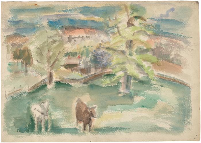 [Landscape with cows]