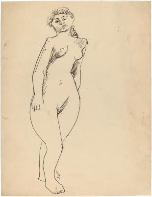 [Standing female nude]