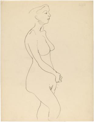 [Standing female nude]