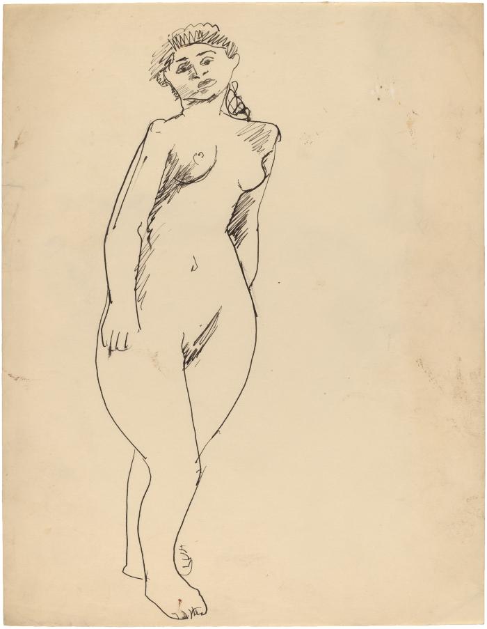 [Standing female nude]