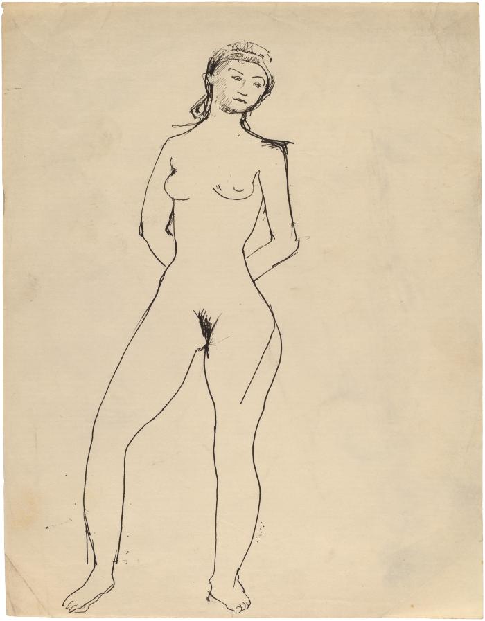 [Standing female nude]