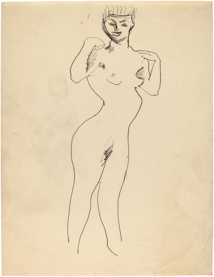 [Standing female nude]