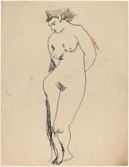 [Standing female nude]