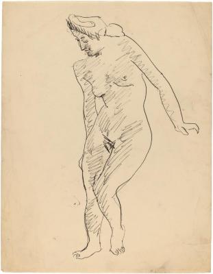 [Standing female nude]
