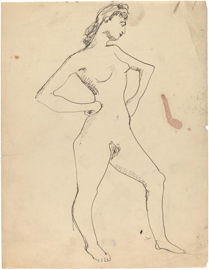 [Standing female nude]