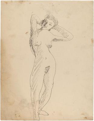[Standing female nude]