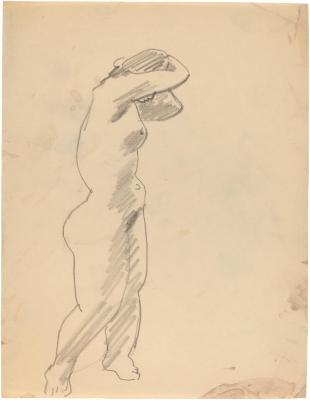 [Standing female nude]