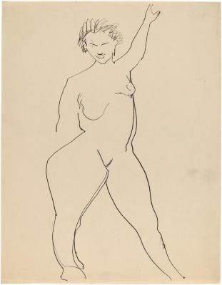 [Standing female nude]
