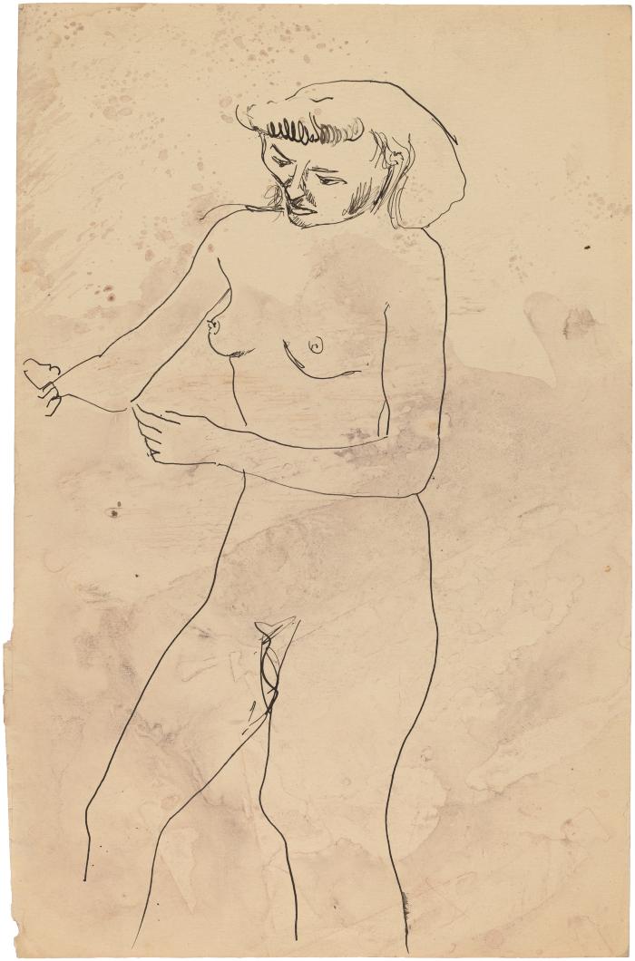 [Standing female nude]