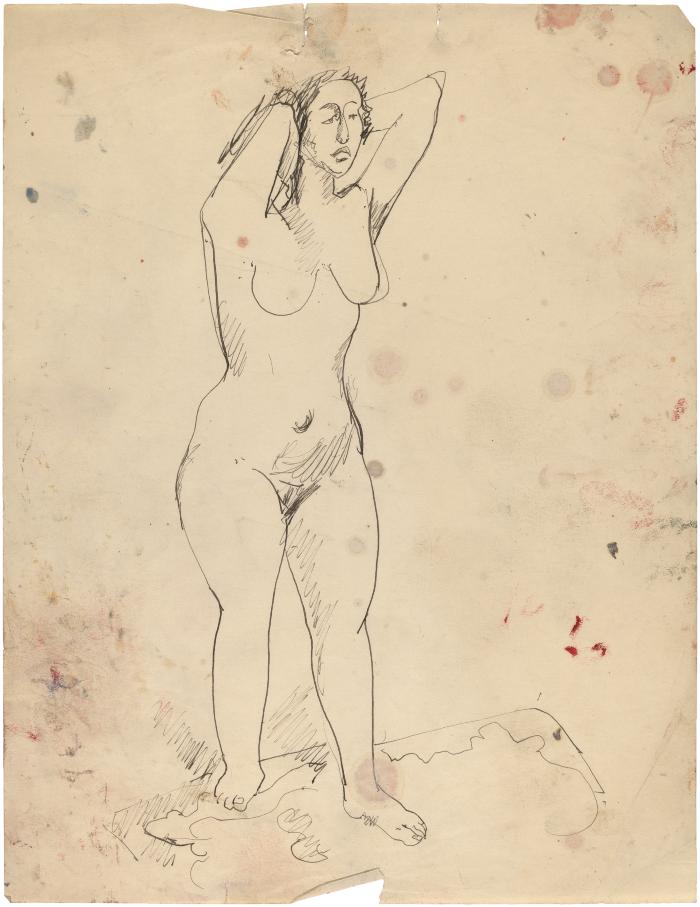 [Standing female nude]