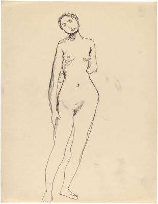 [Standing female nude]