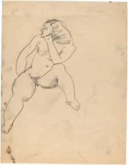 [Seated female nude]