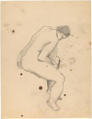 [Seated female nude]