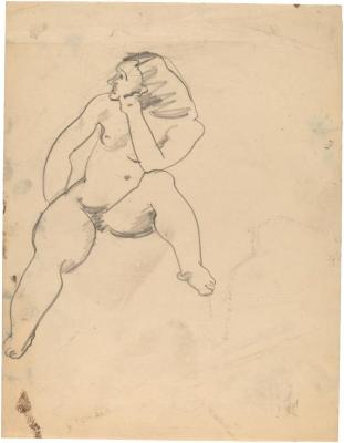 [Seated female nude]