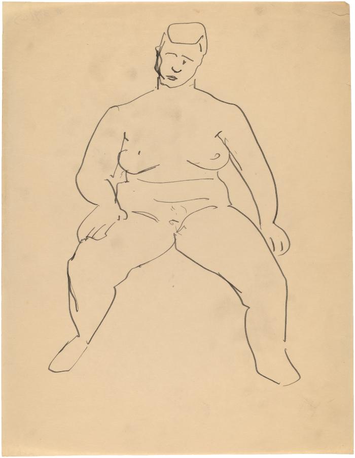 [Seated female nude]