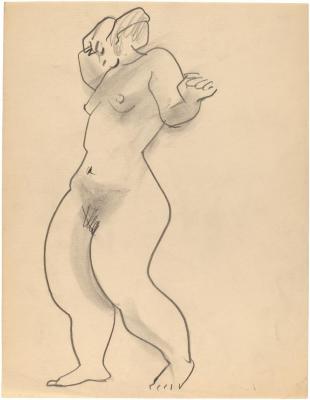 [Standing female nude]