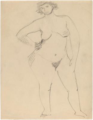 [Standing female nude]