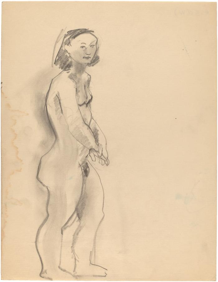 [Standing female nude]