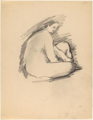 [Seated female nude]
