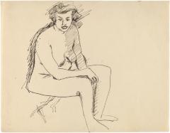 [Seated female nude]