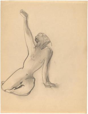 [Seated female nude]
