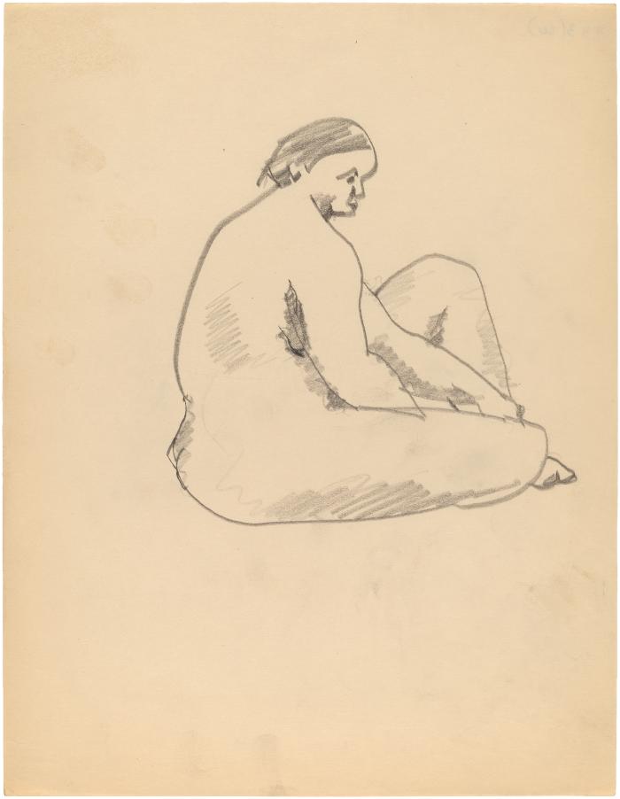 [Seated female nude]