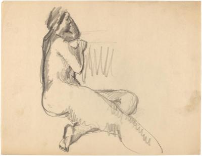 [Seated female nude]