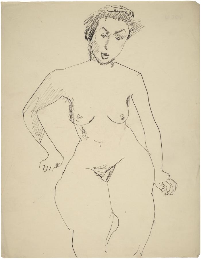 [Seated female nude]