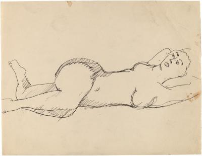 [Reclining female nude]