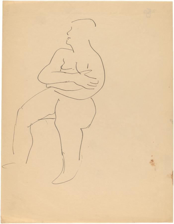 [Seated female nude]