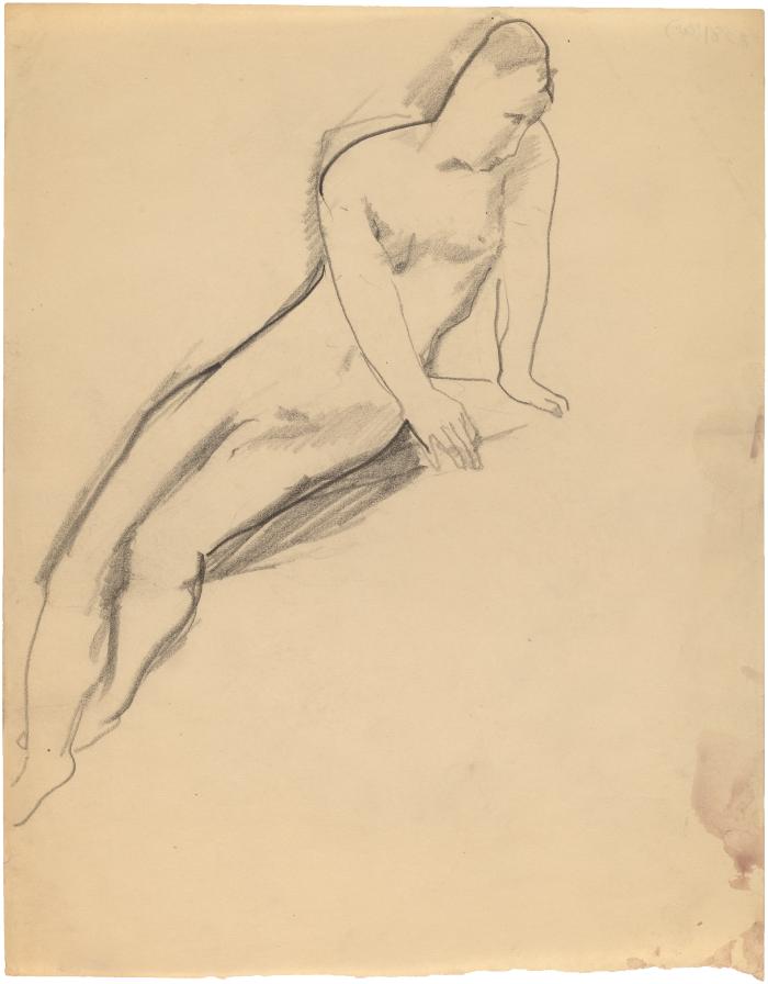 [Seated female nude]