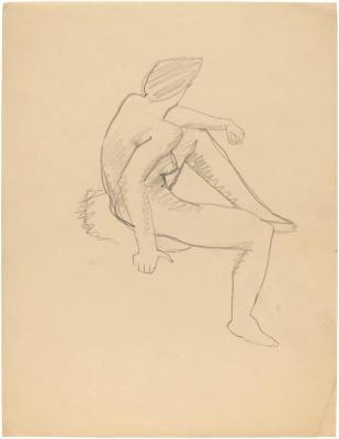 [Seated female nude]