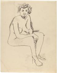[Seated female nude]