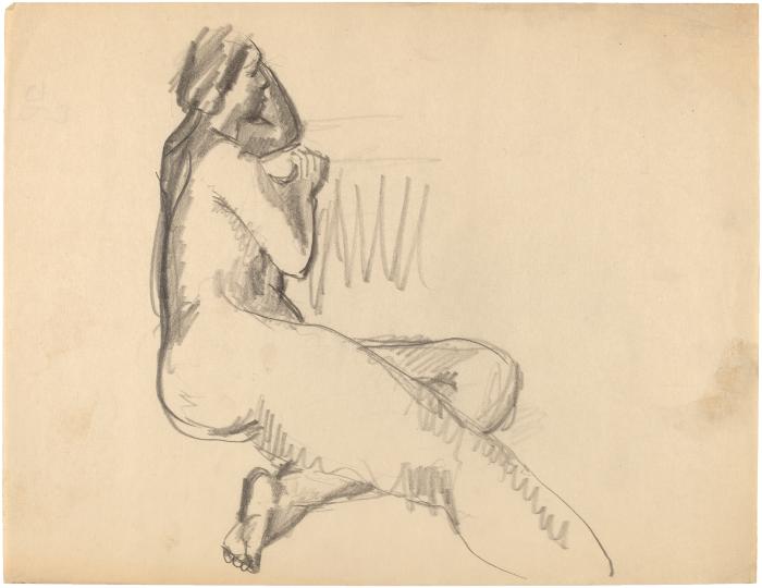 [Seated female nude]