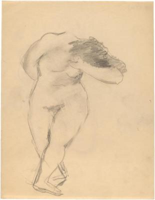 [Standing female nude]