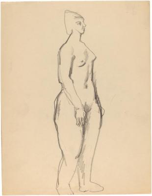 [Standing female nude]