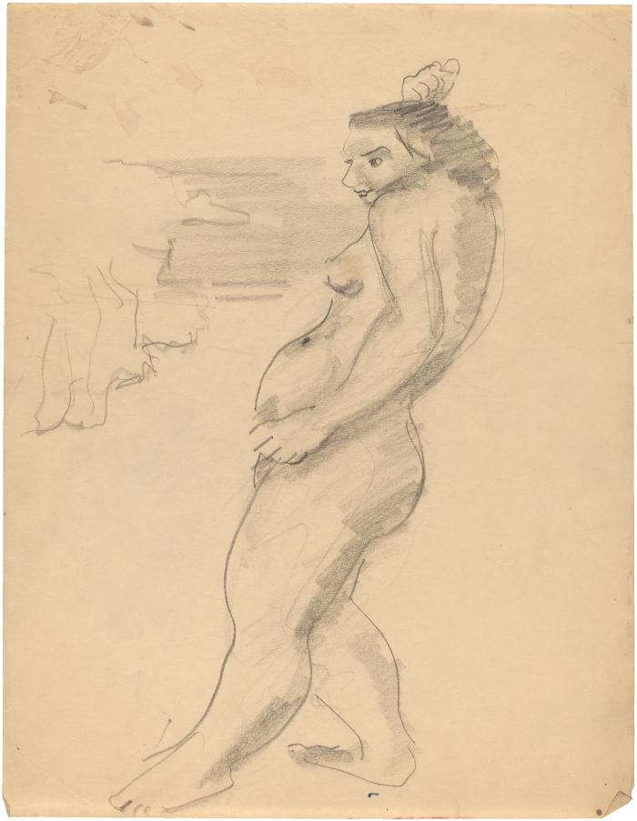 [Standing female nude]