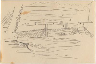 [Dock with rowboats]