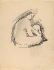 [Seated female nude]