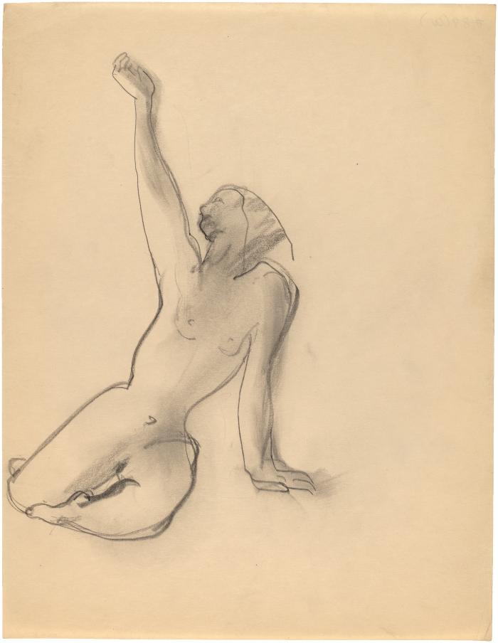 [Seated female nude]