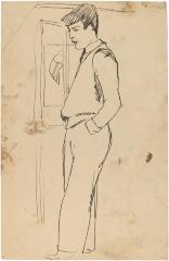 [Standing man by window]