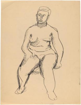 [Seated female nude]