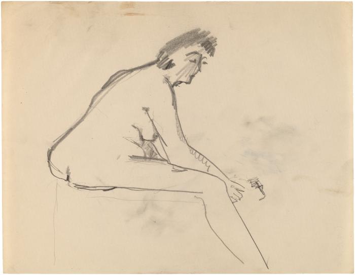 [Seated female nude]
