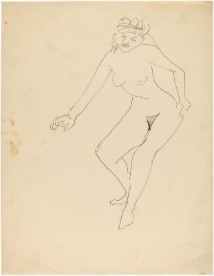 [Standing female nude]