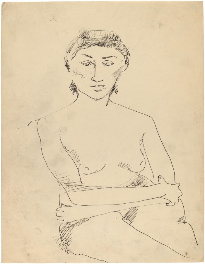 [Seated female nude]