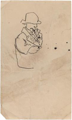 [Seated man, partial]