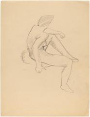 [Seated female nude]