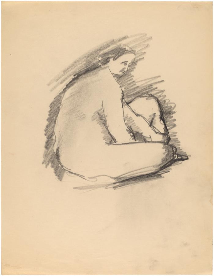 [Seated female nude]