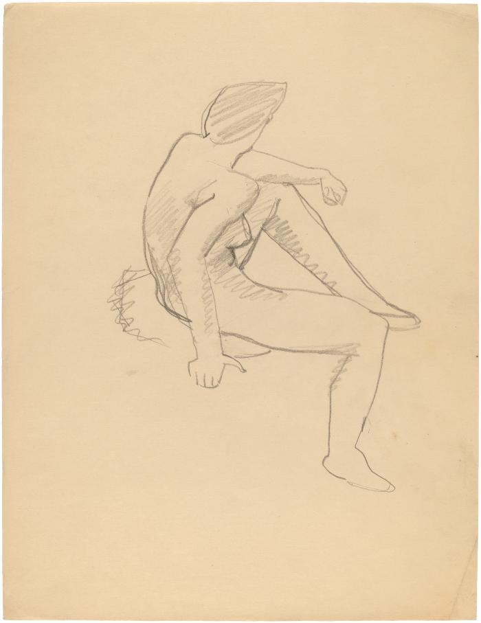 [Seated female nude]