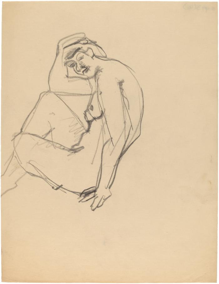 [Seated female nude]